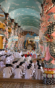 Monks praying photo