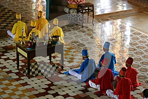 Monks praying photo