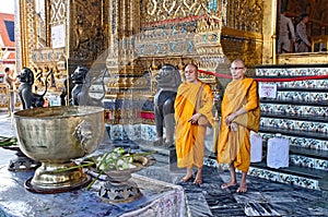 Monks at Wat Phra Kaew, Bangkok