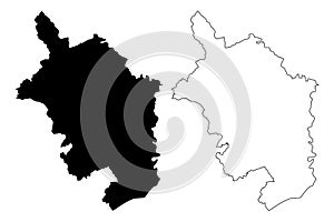 Monmouthshire map vector