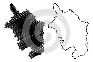 Monmouthshire map vector