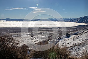 Mono lake Covered in Fog