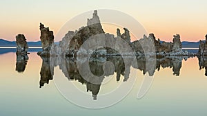 Mono lake tufas with reflection