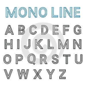 Mono line font