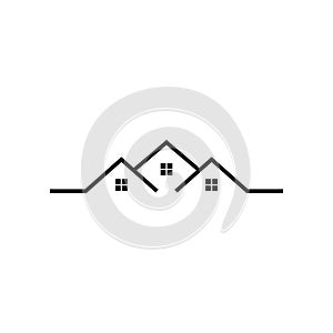 Linea proprietà casa designazione dell'organizzazione o istituzione icona progetto modello 