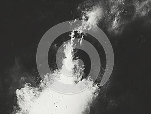 Monochromatic Dust Explosion Abstract Art