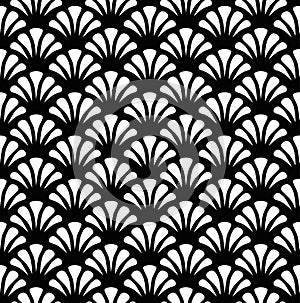 Monochromatic floral tropical Seamless Pattern