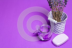 Monochromatic lavender spa concept