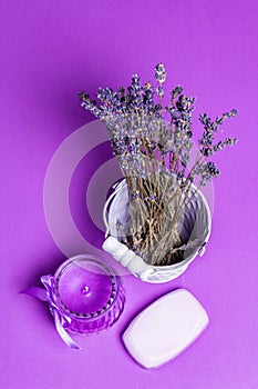 Monochromatic lavender spa concept