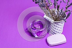 Monochromatic lavender spa concept