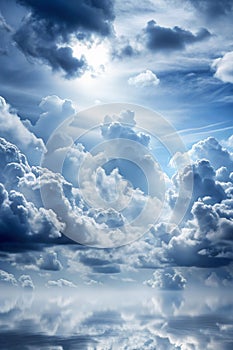 Monochromatic Soft Cumulus Cloud Sky photo