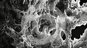 A monochromatic view of the placentas microscopically small capillaries allowing for precise and efficient exchange of