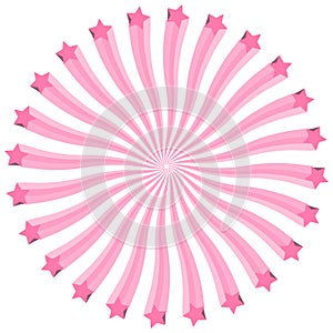 Monochrome 3D Pink Stars Burst Clipart