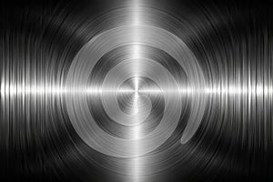 Monochrome abstract metallic dark background with noise photo