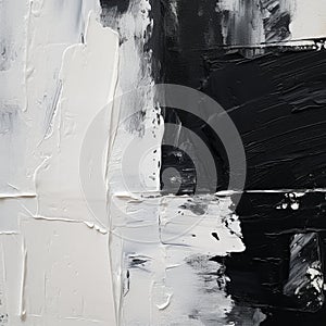 Monochrome Abstract Painting: Solid No. 26 In Split Toning Style