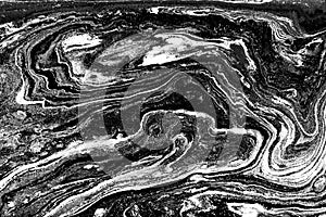 Monochrome abstract pattern. Marble imitation background.