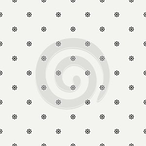 Monochrome abstract seamless floral pattern. Flowers and leaves. Wrapping paper. Scrapbook paper. Tiling. Vector
