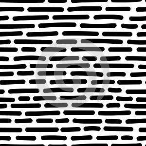 Monochrome abstract seamless pattern. Black hatching