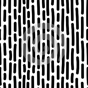 Monochrome abstract seamless pattern. Black hatching