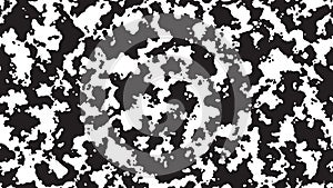 Monochrome abstract spots seamless vector pattern. Black ink art blots on a white background.