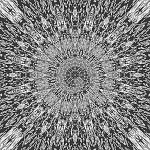 Monochrome arabesque rotate mandala