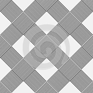 Monochrome background of diagonal pattern wickerwork