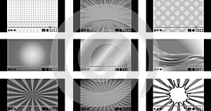 Monochrome Background illustration of a video delivery style set photo