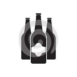 Monochrome Beer bottles icon