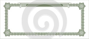 Monochrome blank with blank space for making banknotes green