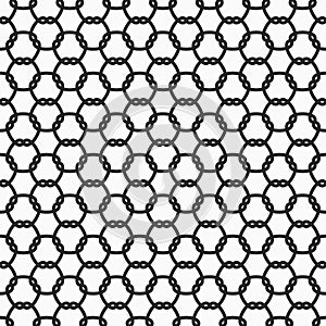 Monochrome chain link seamless pattern