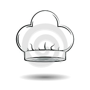 Monochrome chef hat sign