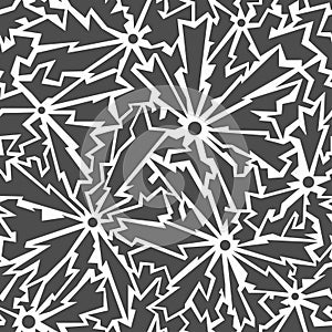 Monochrome cracks seamless pattern