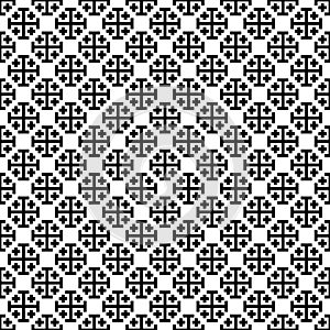 Monochrome cross pattern. Black&white vector illustration