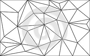 Monochrome crystal mesh background. Polygon design with futuristic structure