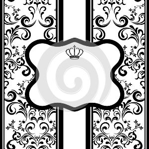 Monochrome decoration frame