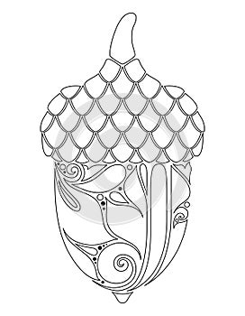 Monochrome Decorative Acorn