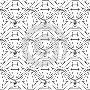 Monochrome diamond seamless pattern