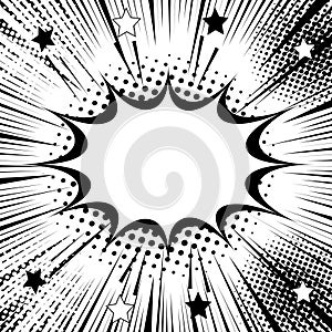 Monochrome explosive and bursting template