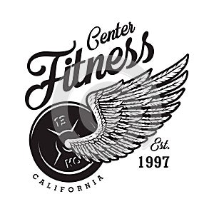 Monochrome fitness logotype