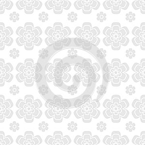 Monochrome floral seamless pattern in abstract style vector