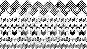 Monochrome geometric dot pattern page separator set