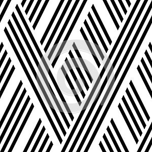 Monochrome geometric pattern(black and white lines), modern stylish image.