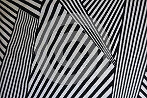 Monochrome geometric pattern on fabric