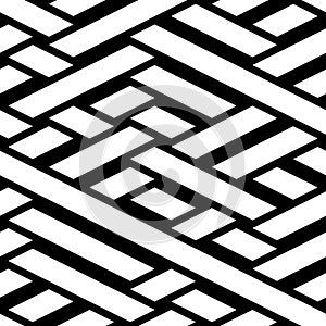 Monochrome geometric pattern, modern stylish image.