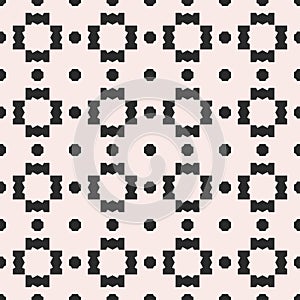 Monochrome geometric seamless pattern with jagged figures
