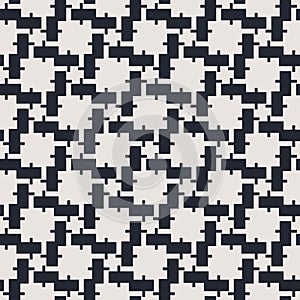 Monochrome geometric seamless vector pattern