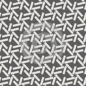 Monochrome geometric seamless vector pattern with lines