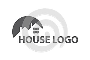 Monochrome house logo