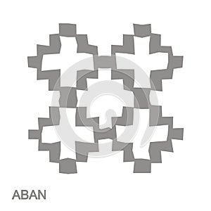 Monochrome icon with Adinkra symbol Aban
