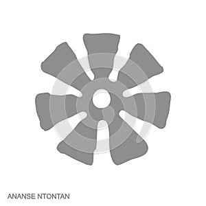 monochrome icon with Adinkra symbol Ananse Ntontan